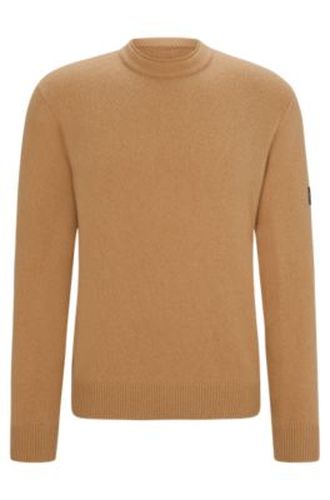 Pull d’équitation en coton et cachemire avec patch logoté - Boss - Modalova