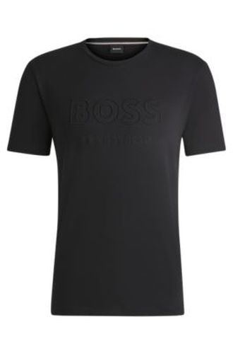 T-shirt d’équitation en coton stretch à logo brodé - Boss - Modalova