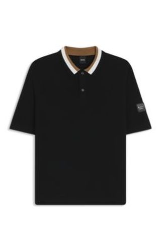 Pull en coton à col polo d’inspiration équestre - Boss - Modalova