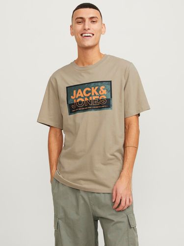 Pack De 3 T-shirt Imprimé Col Rond - Jack & Jones - Modalova
