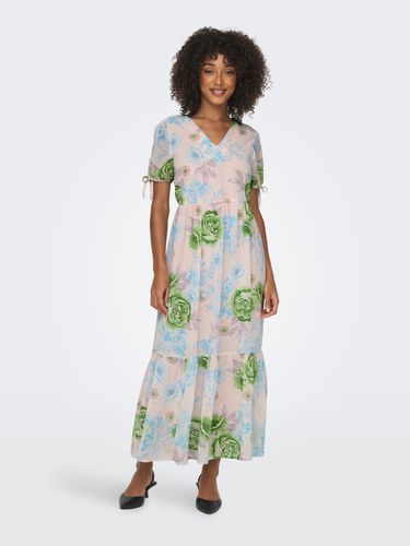 Robe Midi Relaxed Fit Col En V Manches Bouffantes - ONLY - Modalova