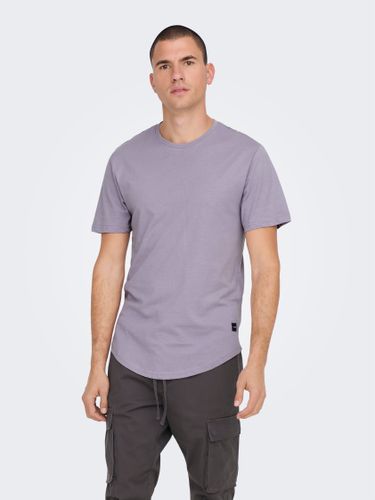 T-shirts Long Line Fit Col Rond - ONLY & SONS - Modalova