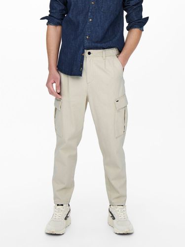 Pantalons Cargo Tapered Fit Taille Moyenne - ONLY & SONS - Modalova