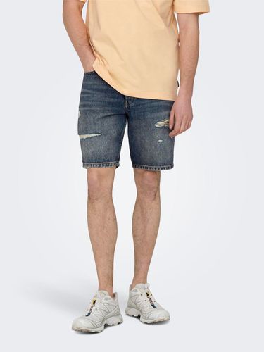 Shorts Straight Fit Taille Moyenne - ONLY & SONS - Modalova