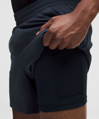 “ Short Pace Breaker doublÃ©s â€“ 13 cm â€“ Bleu â€“ Taille L - lululemon - Modalova