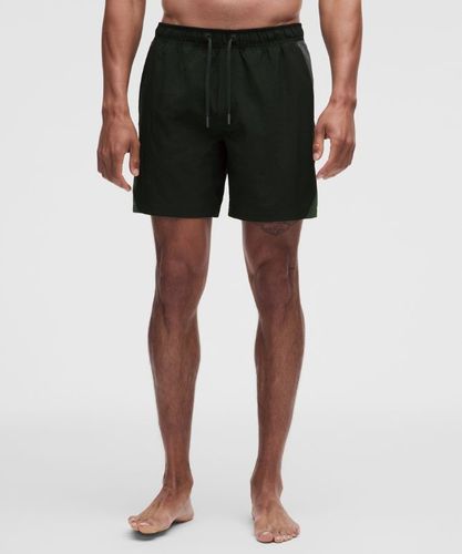 “ Short de bain en nylon froissÃ© Sans doublures â€“ 18 cm â€“ Vert/Gris â€“ Taille XS - lululemon - Modalova