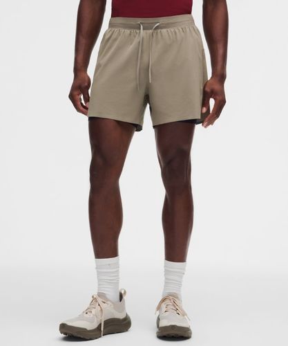 “ Short de running doublÃ© Fast and Free Nouveau designs â€“ 13 cm â€“ Bleu â€“ Taille M - lululemon - Modalova