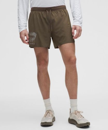 “ Short de running doublÃ© Fast and Free x Geoff McFetridges â€“ 13 cm â€“ Brun/Vert â€“ Taille XL - lululemon - Modalova