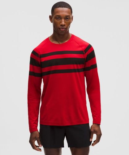 “ Haut manches longues Metal Vent Techs â€“ Rouge/Noir/Ã‰ â€“ Taille XS - lululemon - Modalova