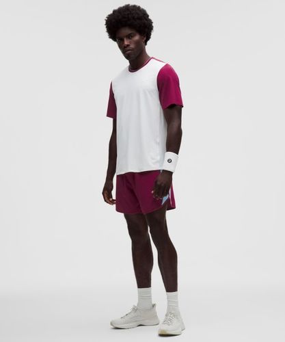 “ T-Shirt de tennis en mesh piquÃ©s â€“ Blanc/Blue â€“ Taille S - lululemon - Modalova
