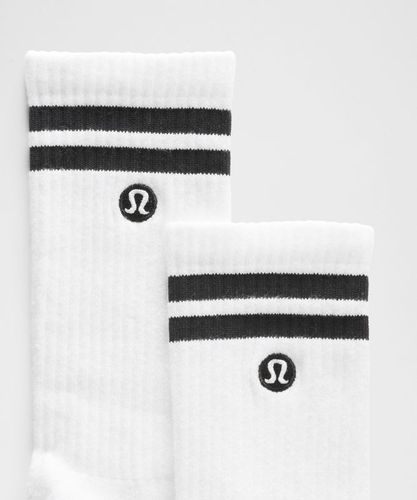 “ Chaussettes Daily Essential unisexes Stripe â€“ Blanc/Noir â€“ Taille L - lululemon - Modalova