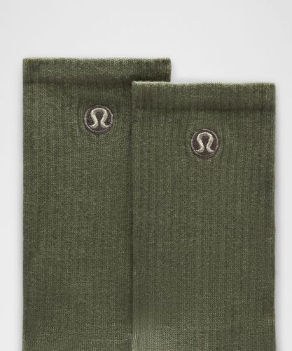 “ Chaussettes Daily Essential unisexe Lot de 3 â€“ Gris/Blanc/Vert â€“ Taille S - lululemon - Modalova