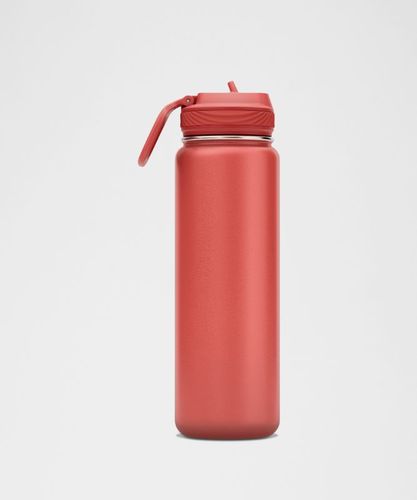 “ Bouteille d'eau Back to Life 710 ml Bouchon avec paille â€“ Rouge - lululemon - Modalova