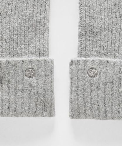 “ Moufles en maille cÃ´telÃ©e Ã  large revers â€“ Gris â€“ Taille XS/S - lululemon - Modalova