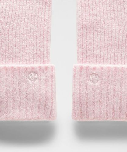 “ Moufles en maille cÃ´telÃ©e Ã  large revers â€“ Rose â€“ Taille XS/S - lululemon - Modalova
