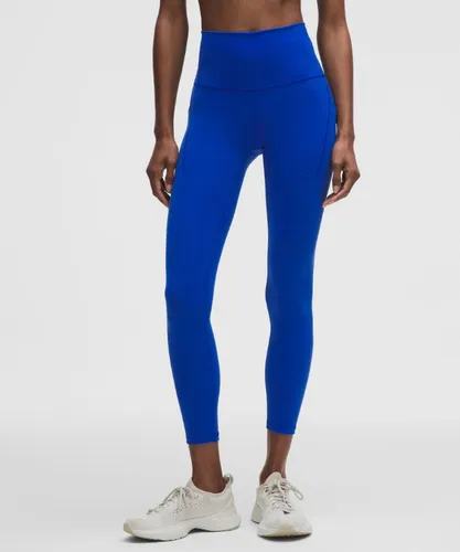 “ Legging Wunder Train taille haute avec pochess â€“ 64 cm â€“ Bleu â€“ Taille 12 - lululemon - Modalova
