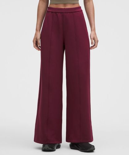 “ Pantalon Smooth Spacer Ã  taille haute et jambe large Standards â€“ Burgundy â€“ Taille S - lululemon - Modalova