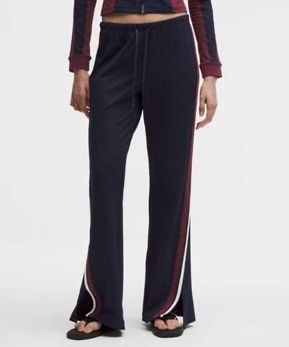 “ Striped Slim-Fit Mid-Rise Track Pants â€“ Burgundy/Bleu â€“ Taille XS - lululemon - Modalova