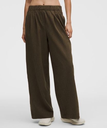 “ Pantalon Ã  pinces taille haute en seersucker Standards â€“ Brun/Vert â€“ Taille M - lululemon - Modalova