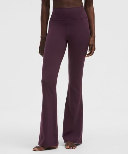 “ Pantalon Groove Ã©vasÃ© taille haute en Nulu Courts â€“ Noir/Violet â€“ Taille 4 - lululemon - Modalova