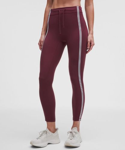 “ Legging Groove taille haute Finitions rayÃ©ess â€“ 64 cm â€“ Burgundy â€“ Taille 14 - lululemon - Modalova