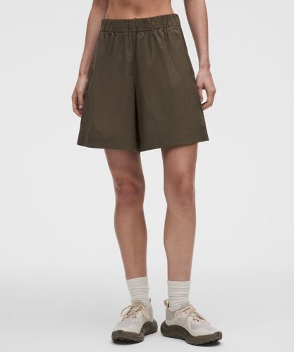 “ Short LuluLinen taille haute coupe dÃ©contractÃ©es â€“ 18 cm â€“ Brun/Vert â€“ Taille S - lululemon - Modalova