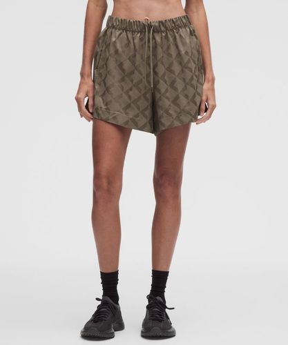 “ Short de survÃªtement taille haute en satin monogrammÃ©s â€“ 10 cm â€“ Taille XL - lululemon - Modalova
