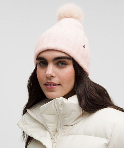 “ Bonnet maille torsadÃ©e d'alpaga avec pompon â€“ mÃ©lange de laine â€“ Rose - lululemon - Modalova