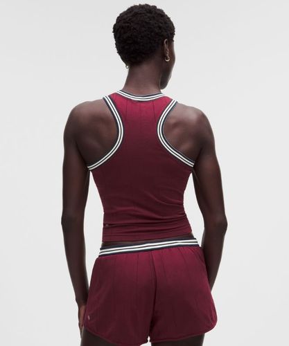 “ DÃ©bardeur sans coutures Ã  bords contrastÃ©ss â€“ Burgundy/Bleu â€“ Taille XS - lululemon - Modalova