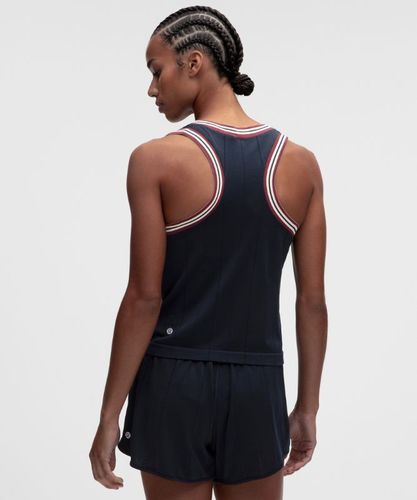 “ DÃ©bardeur sans coutures Ã  bords contrastÃ©ss â€“ Burgundy/Bleu â€“ Taille XL - lululemon - Modalova