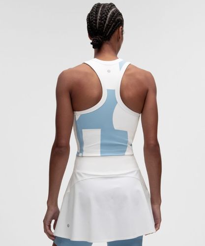 “ DÃ©bardeur de tennis Ã  col montant et dos nageur Finitionss â€“ Blanc/Blue â€“ Taille S - lululemon - Modalova