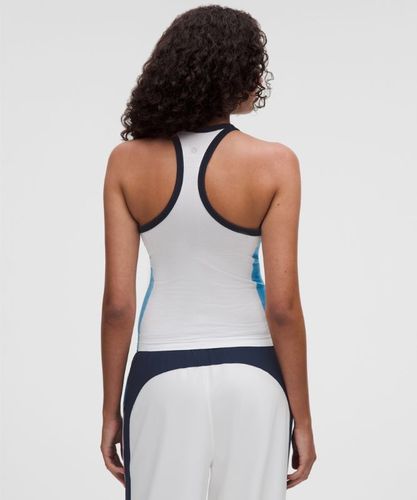 “ DÃ©bardeur Swiftly Tech 2.0 Ã  encolure dÃ©gagÃ©e et dos nageur longueur taille Colourblocks â€“ Blanc/Bleu â€“ Taille 8 - lululemon - Modalova