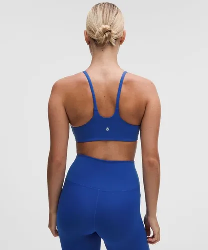 “ BrassiÃ¨re Wunder Train dos nageur Ã  fines bretelles Maintien lÃ©ger, bonnets C/Ds â€“ Bleu â€“ Taille 6 - lululemon - Modalova