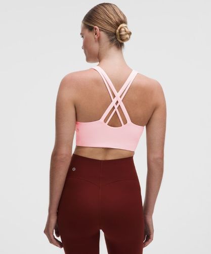 “ BrassiÃ¨re Energy longue Ã  encolure haute Maintien moyen, bonnets B-D Evolve Logos â€“ Rose â€“ Taille 2XS - lululemon - Modalova