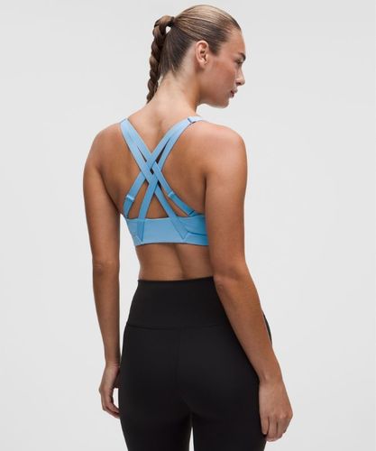 “ Soutien-gorge Energy zippÃ© Ã  l'avant Maintien maximal, bonnets B-Gs â€“ Bleu â€“ Taille 34D - lululemon - Modalova