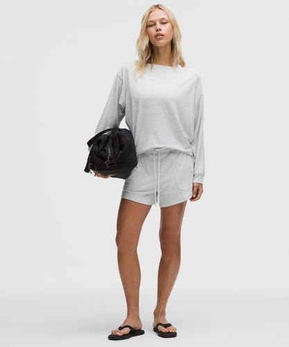 “ Haut BeCalm oversize Ã  manches longues et col bateaus â€“ Light Gris â€“ Taille XS - lululemon - Modalova