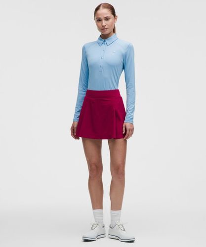 “ Polo manches longues Ã  sÃ©chage rapide Ourlet droits â€“ Bleu â€“ Taille 12 - lululemon - Modalova