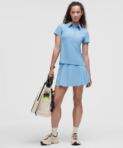 “ Polo manches courtes Ã  sÃ©chage rapide Ourlet droits â€“ Bleu â€“ Taille 0 - lululemon - Modalova