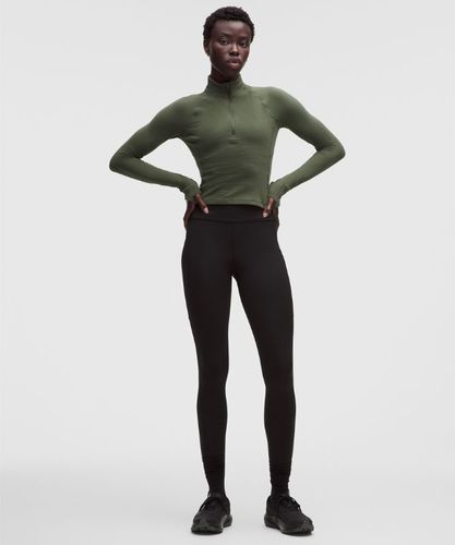 “ Haut court demi-zippÃ© It's Rulu GaufrÃ©s â€“ Vert â€“ Taille XS - lululemon - Modalova