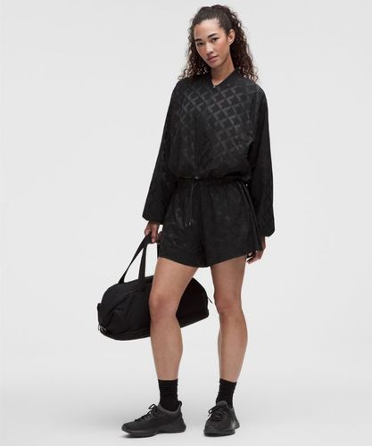 “ Veste de survÃªtement en satin monogrammÃ©s â€“ Noir â€“ Taille S - lululemon - Modalova