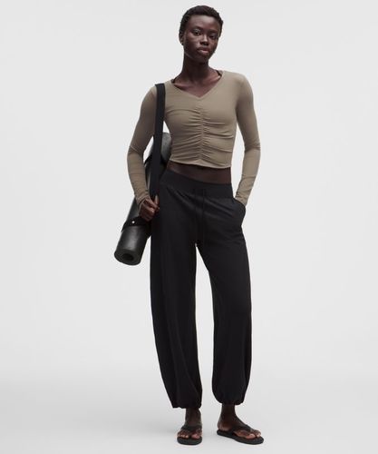 “ Haut manches longues col V froncÃ© au centre All It Takess â€“ Taille 10 - lululemon - Modalova
