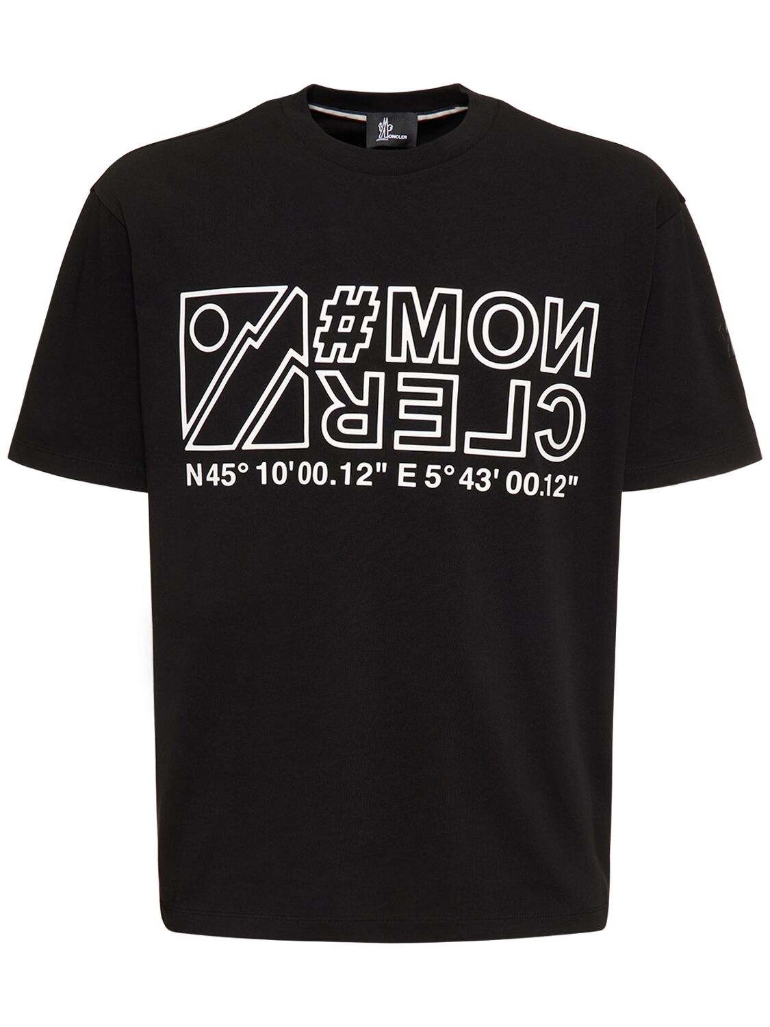 T-shirt En Jersey De Coton Épais Imprimé Logo - MONCLER GRENOBLE - Modalova