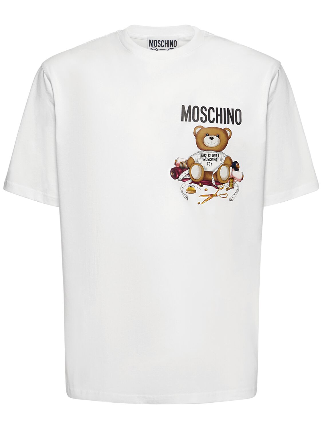 T-shirt En Coton Biologique Imprimé Ourson - MOSCHINO - Modalova