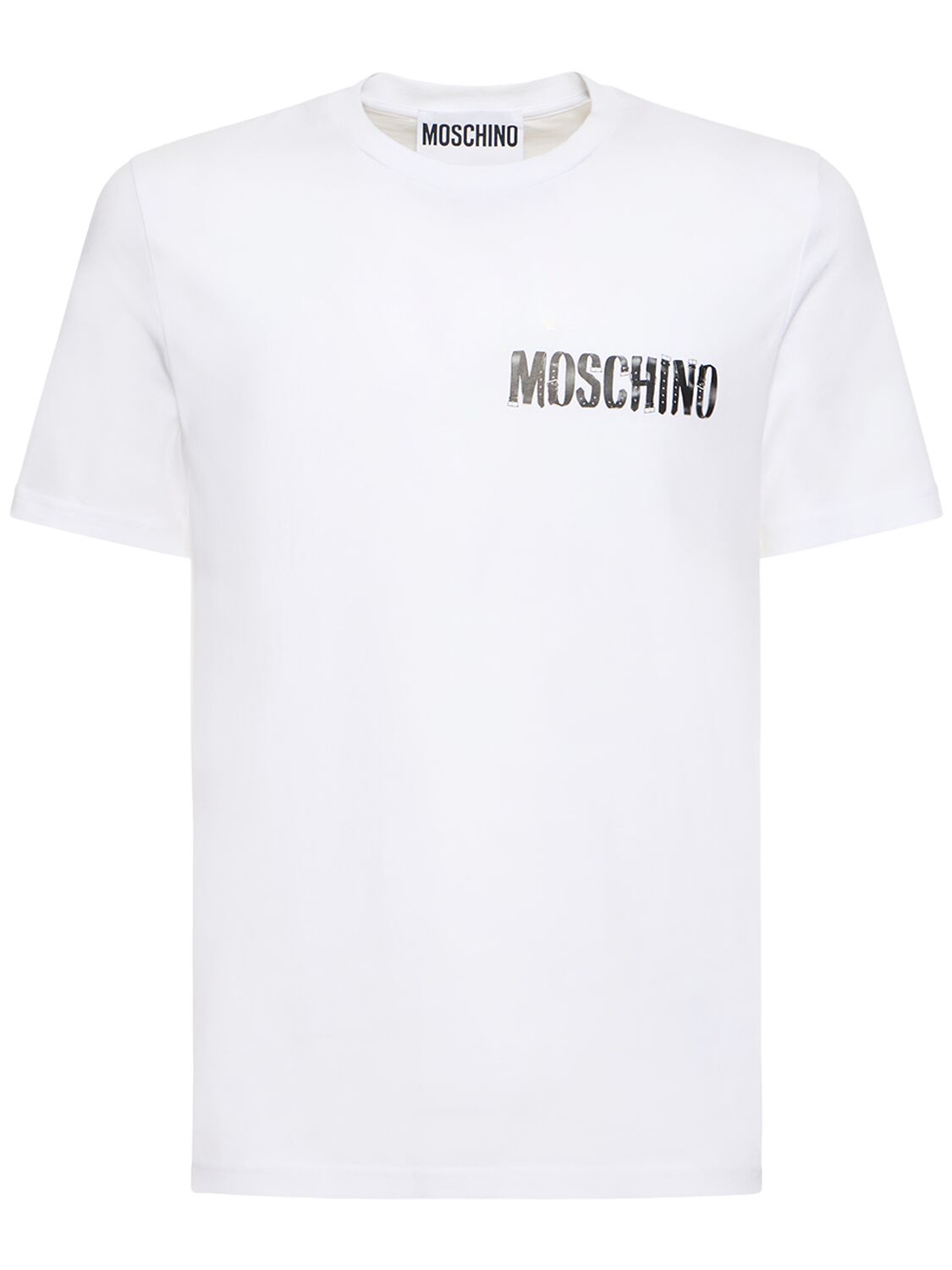 T-shirt En Coton Biologique Imprimé Logo - MOSCHINO - Modalova