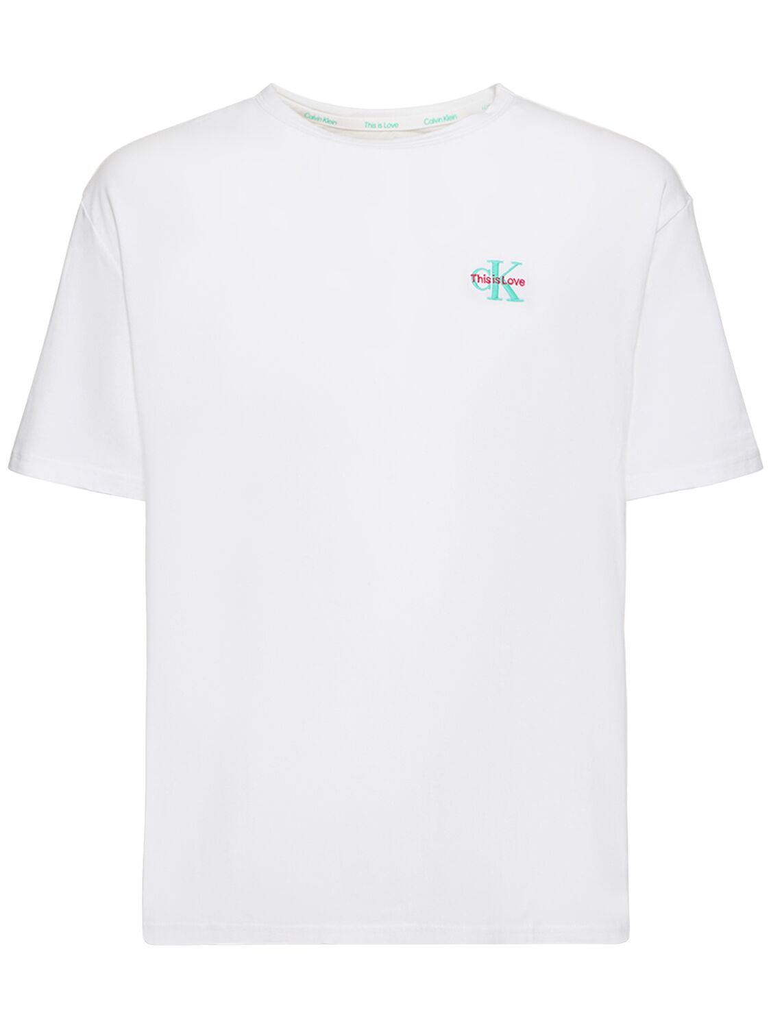 T-shirt En Coton À Logo Brodé Pride - CALVIN KLEIN UNDERWEAR - Modalova