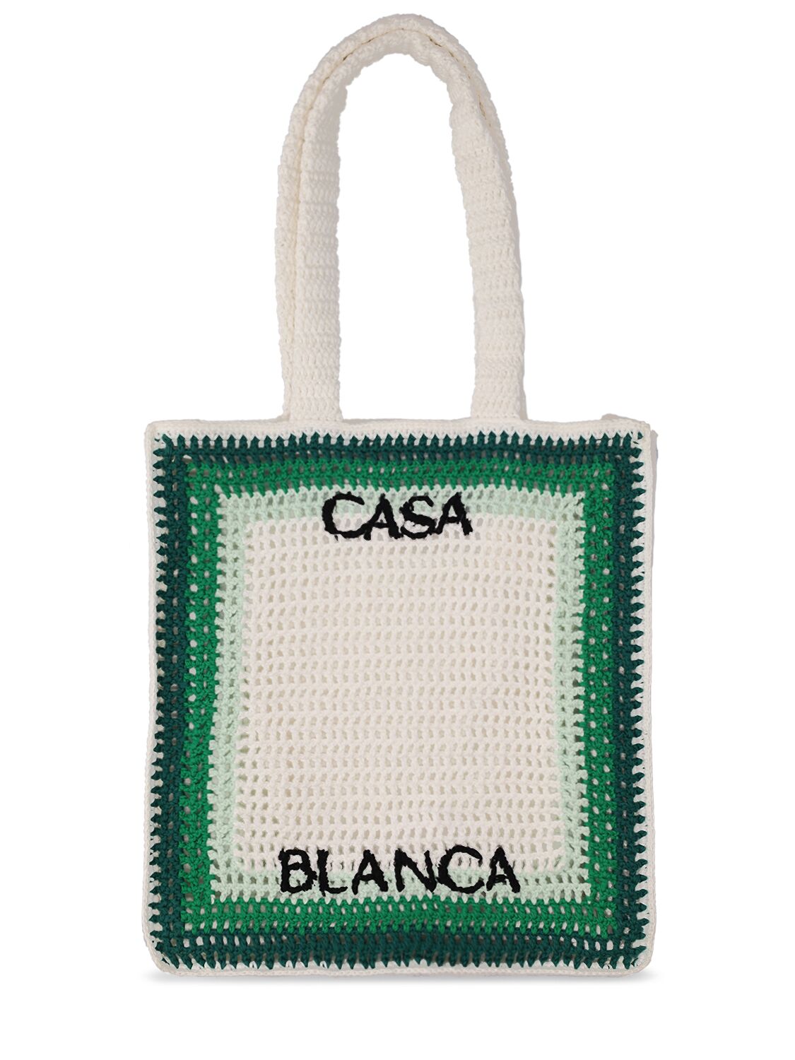 Sac Cabas En Crochet De Coton À Logo - CASABLANCA - Modalova