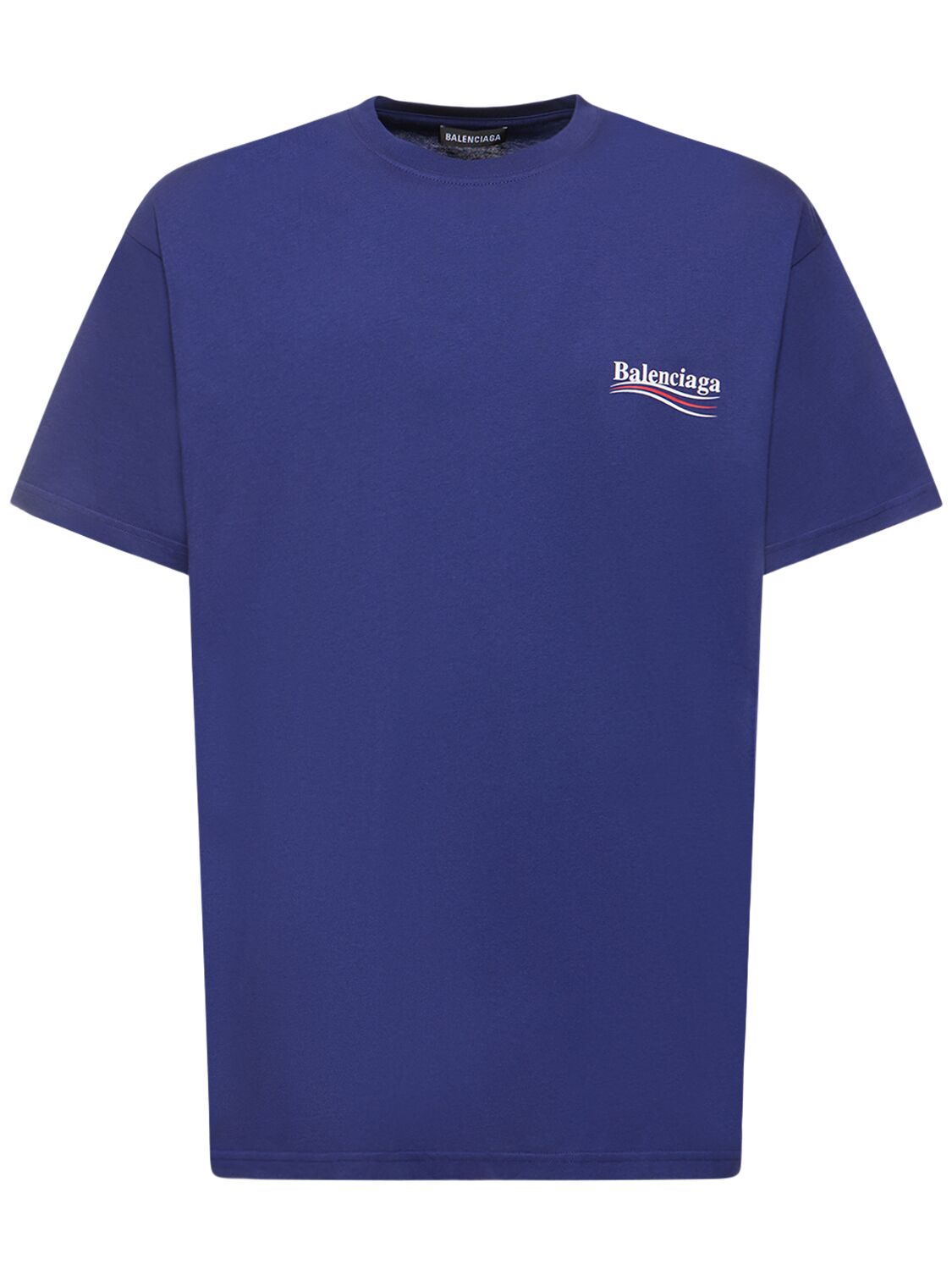 T-shirt En Coton À Logo Political - BALENCIAGA - Modalova
