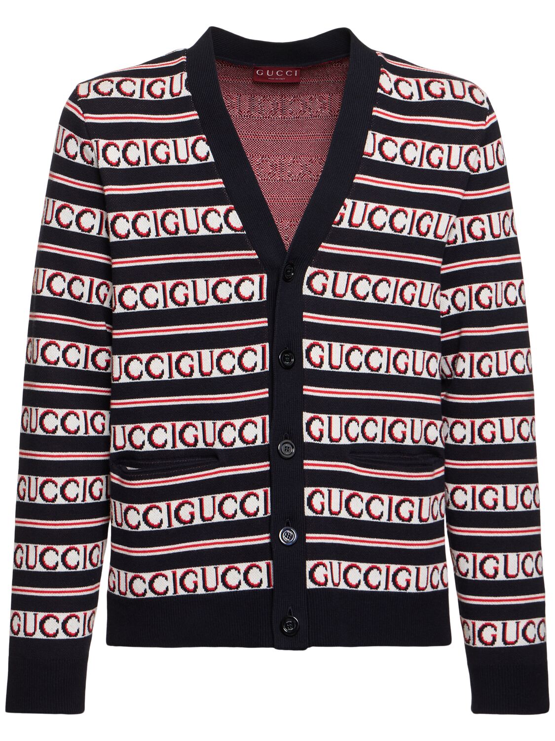 Cardigan En Coton À Logo - GUCCI - Modalova