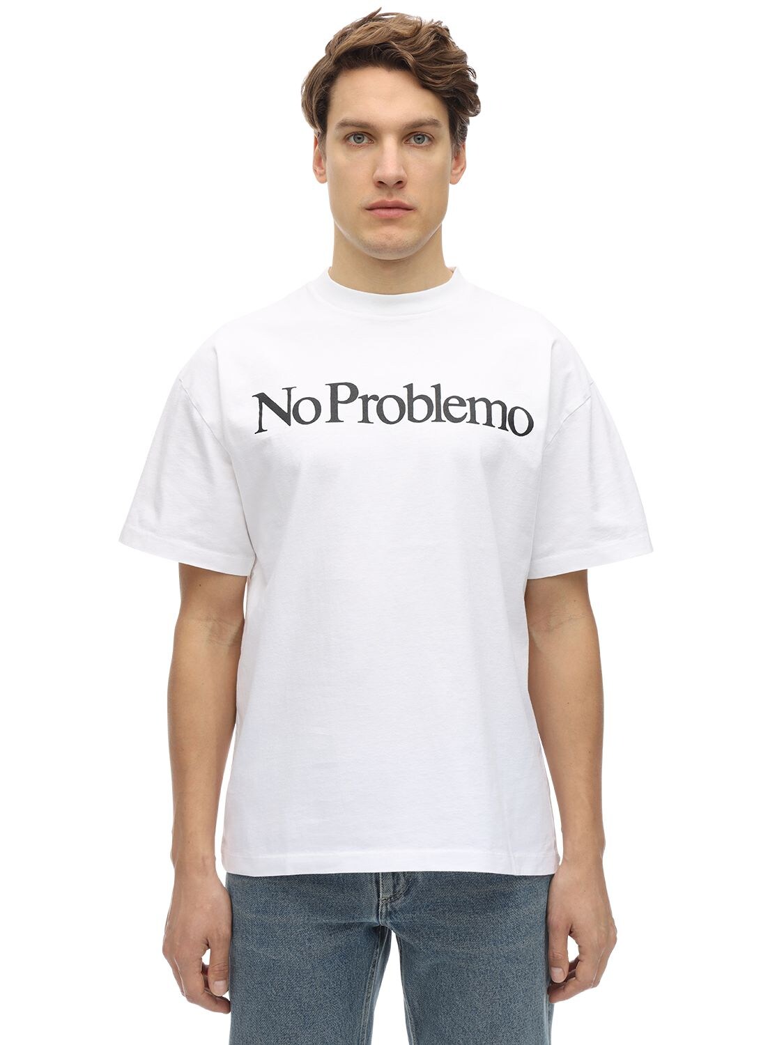 T-shirt En Jersey De Coton "no Problemo" - ARIES - Modalova