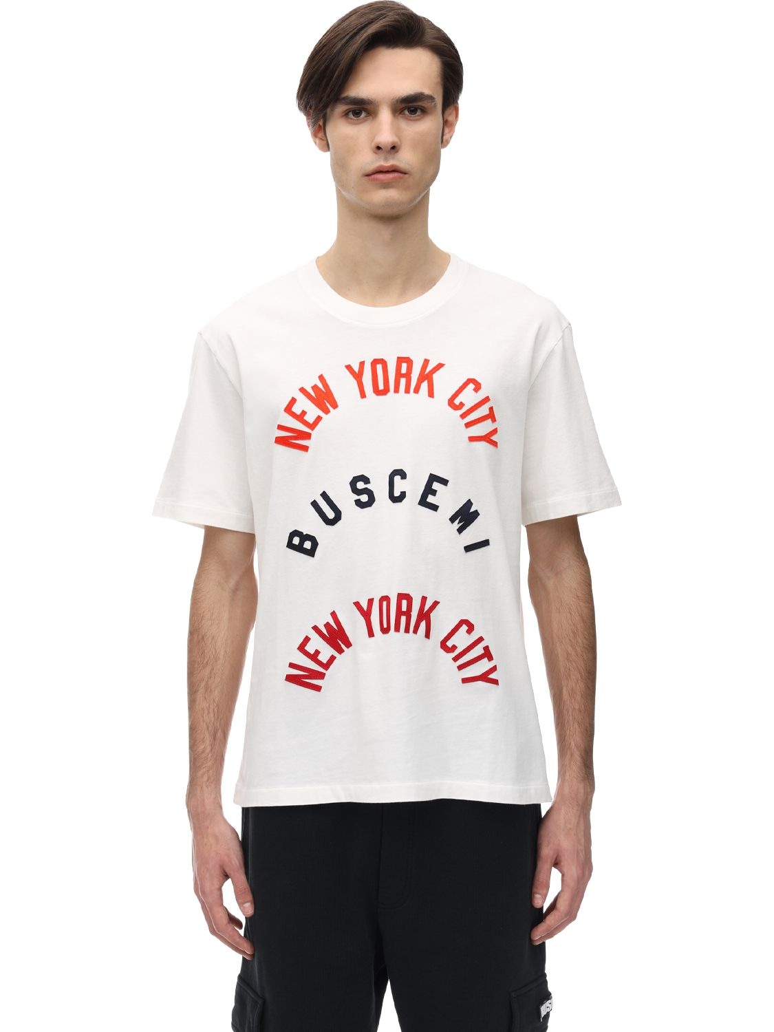T-shirt En Twill De Coton "tackle" - BUSCEMI - Modalova